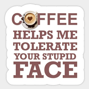 COFFEE - HELPS ME Sticker